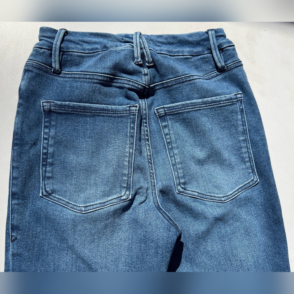 Good American Blue Distressed Skinny Jeans - Picture 6 of 10